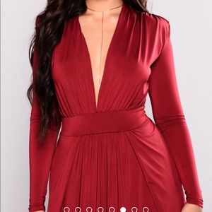 Burgundy maxi dress